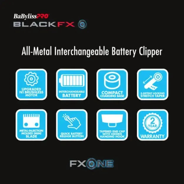Blackfx Clipper With Fx-One Battery System - FX899MB - BabylissPro