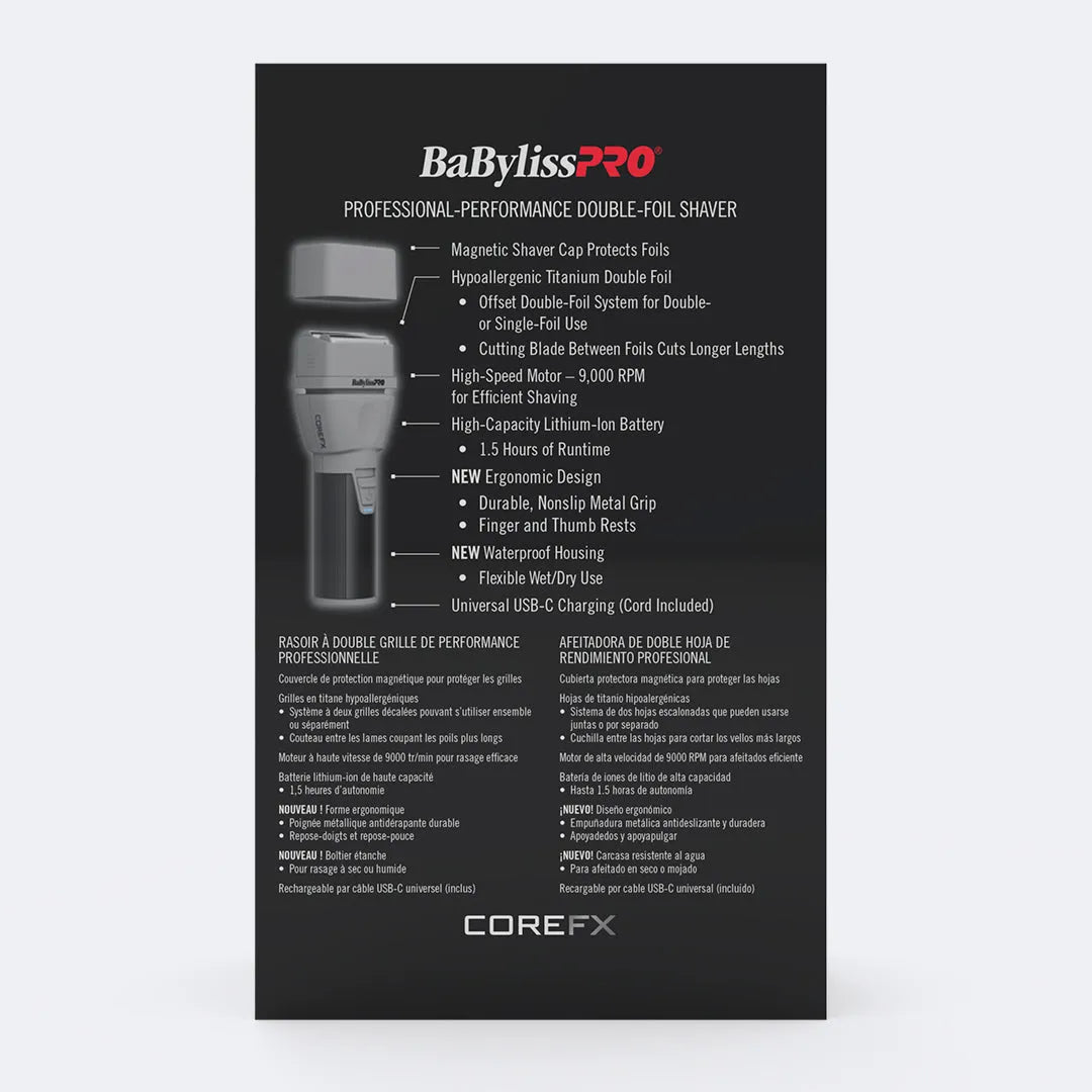 CoreFX Double-Foil Shaver - FX75FS2-BabylissPro