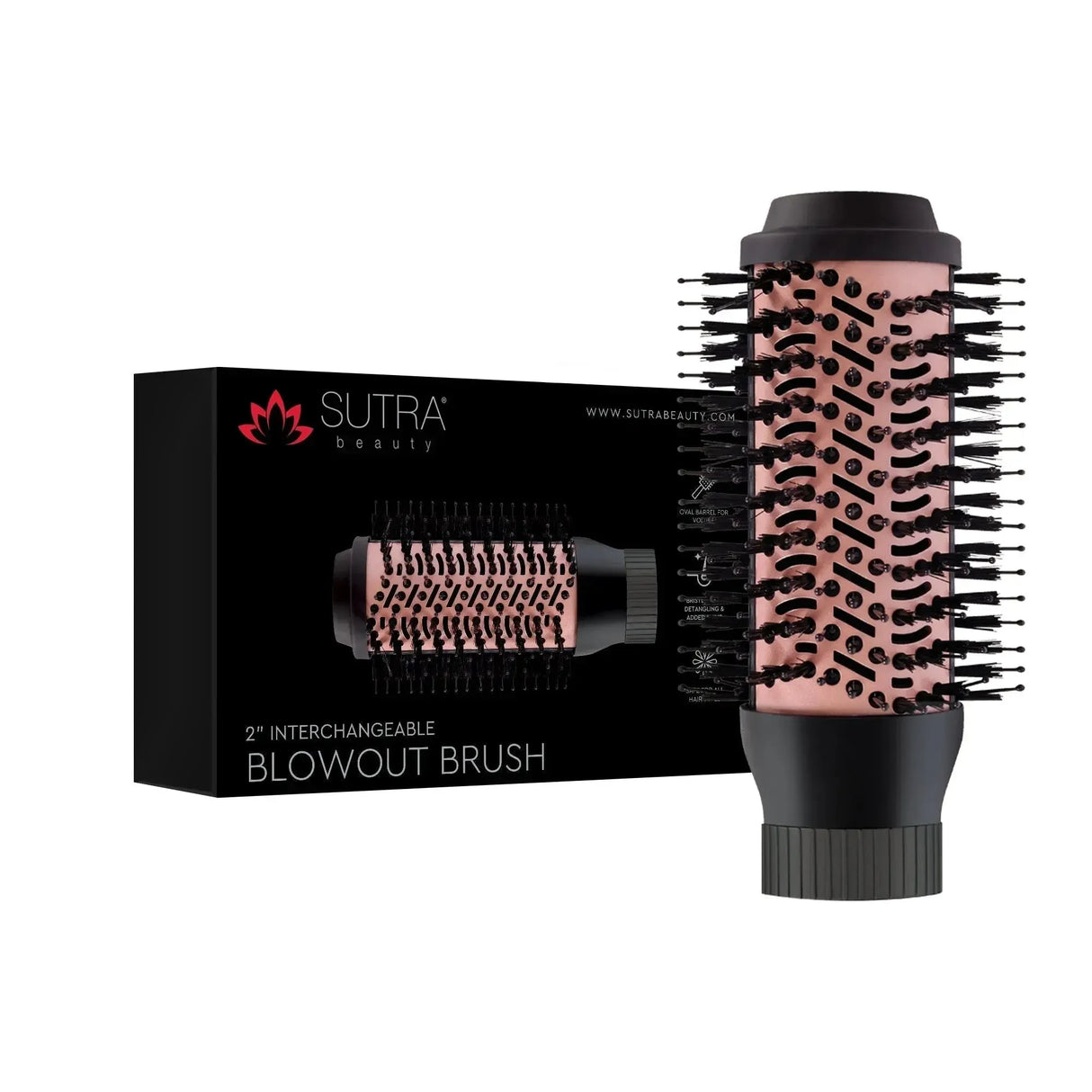 Interchangeable Blowout Brush Attachment Rose Gold