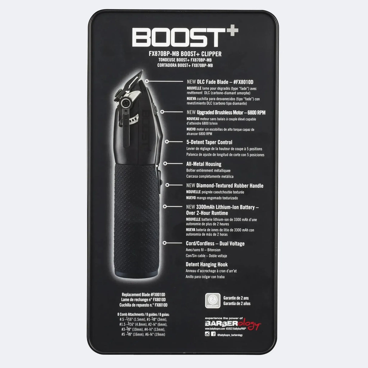 Matte BlackFX Boost+ Clipper - FX870BP-MB