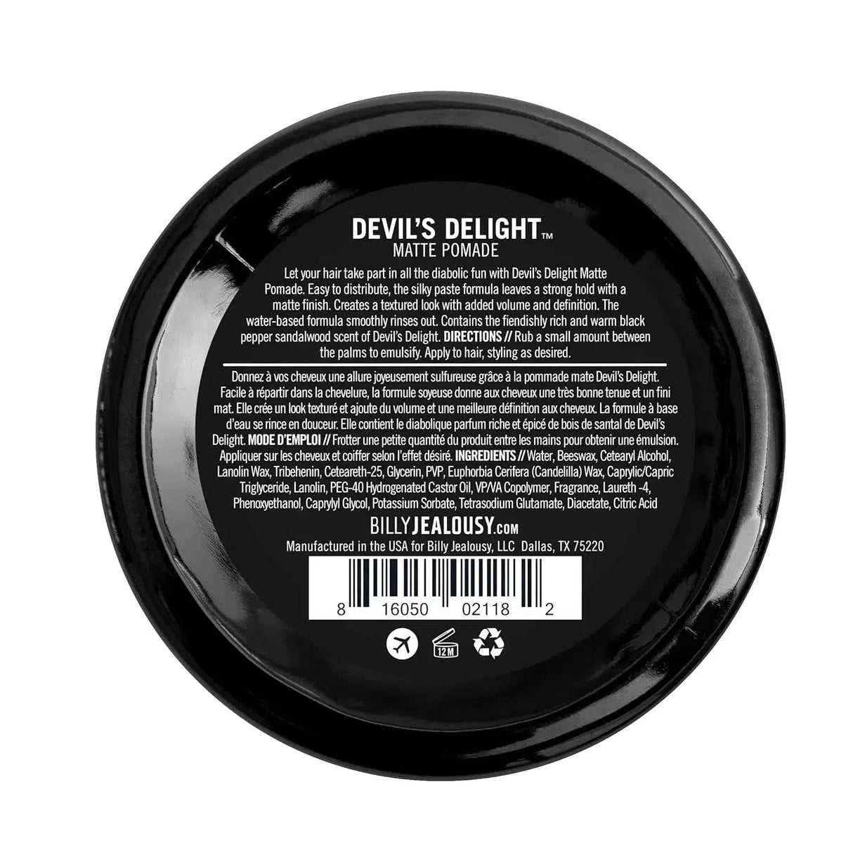 Matte Hair Pomade Devils Delight