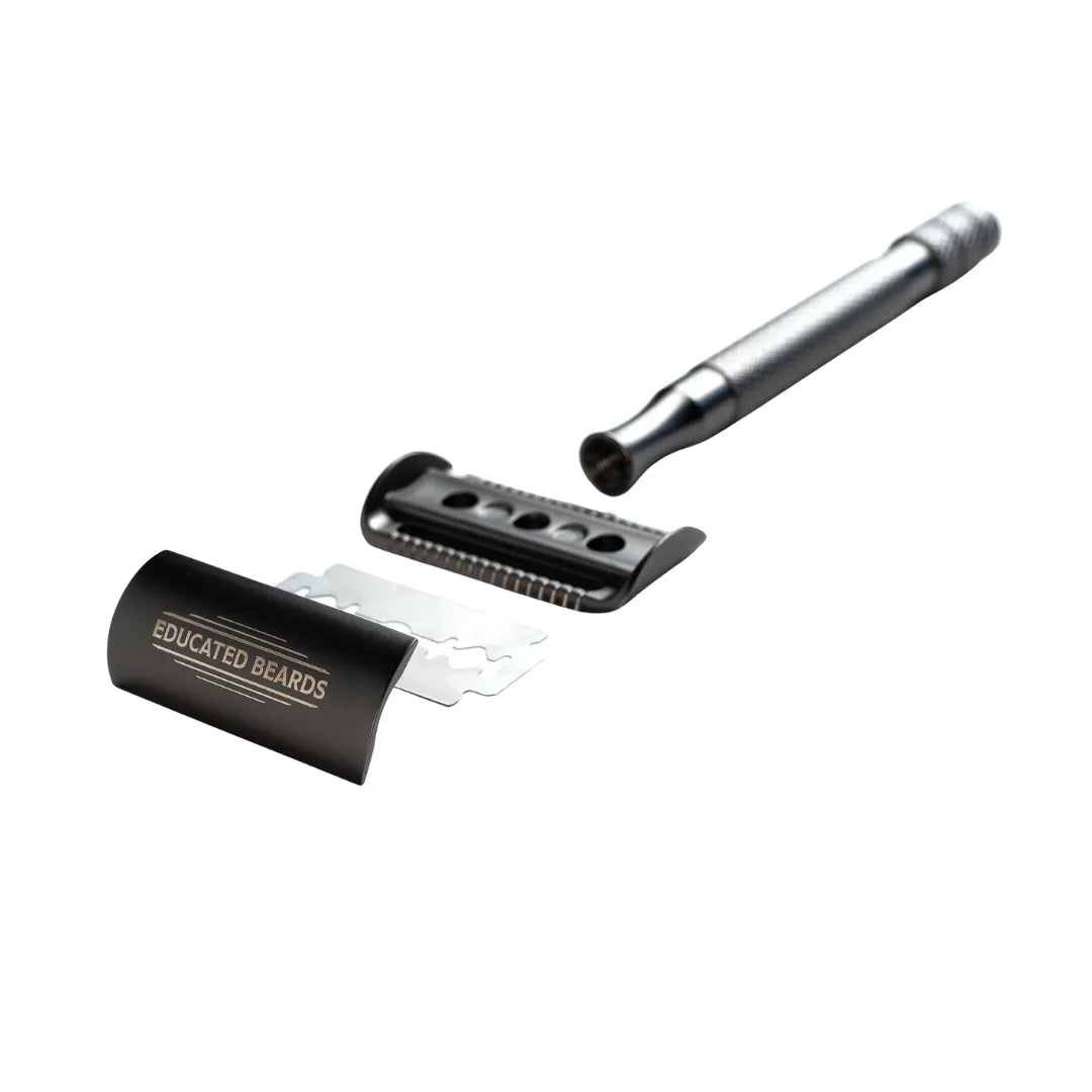 Safety Razor & Stand + 10 Blades-Educated Beards