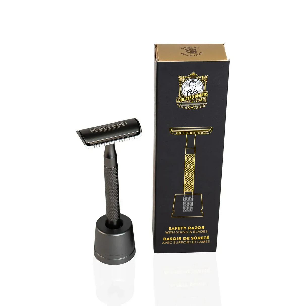 Safety Razor & Stand + 10 Blades-Educated Beards