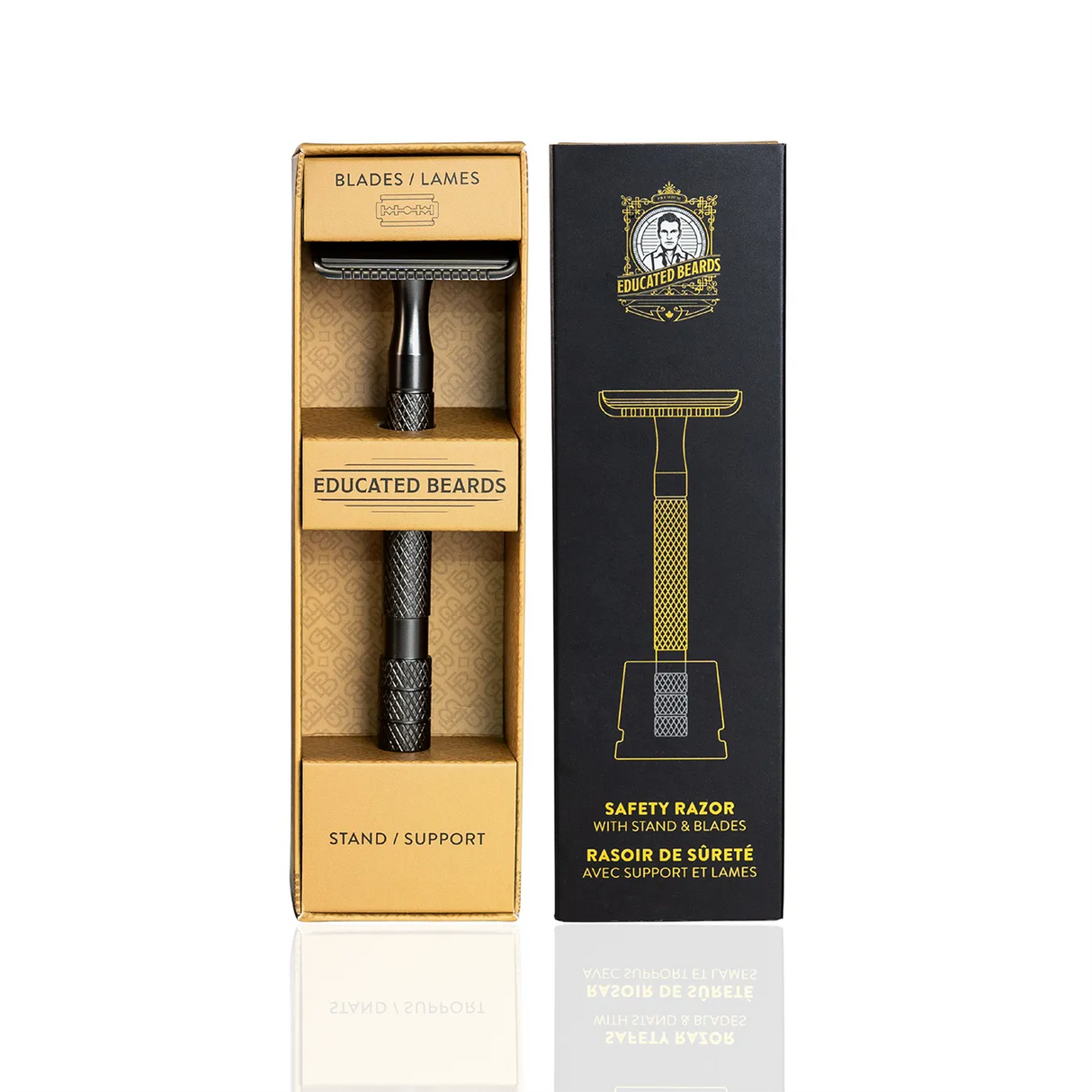 Safety Razor & Stand + 10 Blades-Educated Beards