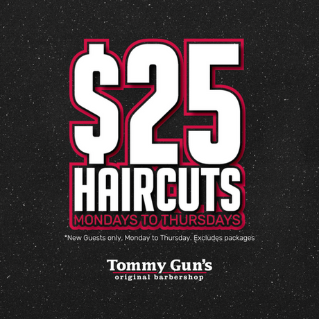 Kick Off the New Year with a Fresh Look at Tommy Gun’s – $25 Haircuts All January!