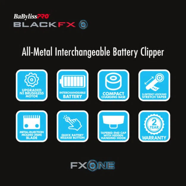 Blackfx Clipper With Fx-One Battery System - FX899MB - BabylissPro 