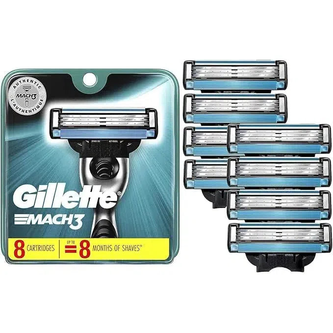Gillette Mach3 Turbo Cartridges (8-Pack) - Tommy Gun's Original